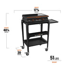 22" Electric Tabletop Griddle with Cart