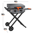 22" Griddle with Flexfold Legs (Charcoal Gray)