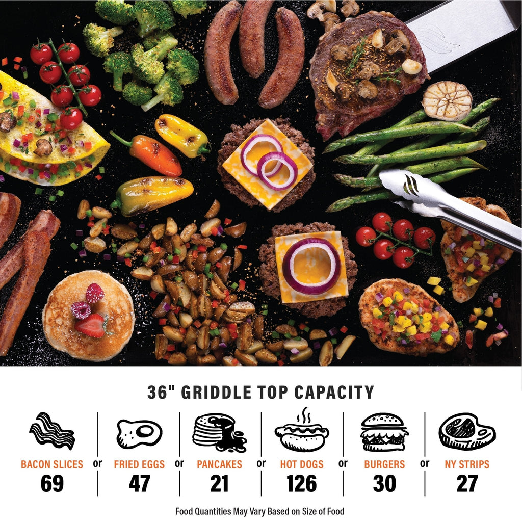 36" Griddle Deluxe with Extendable Side Table